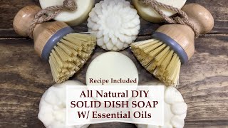 DIY All Natural DIY SOLID DISH SOAP Cold Process Recipe  pH amp Lather test  Ellen Ruth Soap [upl. by Gilli]