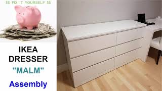 IKEA quotMALMquot Dresser Assembly [upl. by Gnauq721]