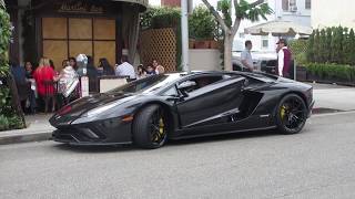 Lamborghini Aventador S in Beverly Hills w startup [upl. by Teragram]