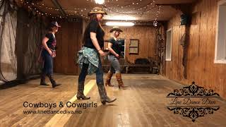 Cowboys amp Cowgirls beginner level line dance [upl. by Feeney]