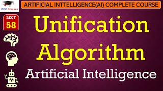 L58 Unification Algorithm in Artificial Intelligence with example  AI Lectures in Hindi [upl. by Eikkin838]