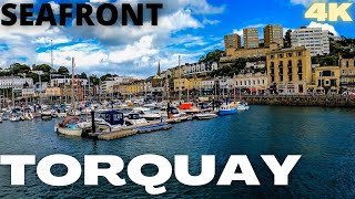 A walk through TORQUAY England  Full Seafront Tour [upl. by Sobmalarah]