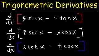 Derivatives of Trigonometric Functions [upl. by Ahel886]