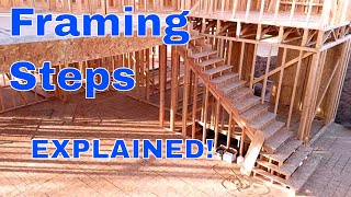 Step framing explained How to build any staircase diy [upl. by Siberson602]