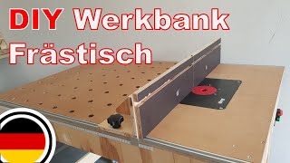 DIY mobile multifunktionale Werkbank  Frästisch selber bauen  Werkstatt aufbau [upl. by Nothsa507]