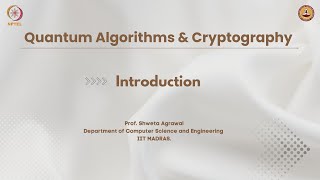 Quantum Algorithms and Cryptography  Introduction [upl. by Baten]