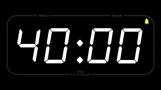 40 MINUTE  TIMER amp ALARM  Full HD  COUNTDOWN [upl. by Sherrod633]