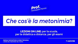 Lezione 7 Che cosè la metonimia [upl. by Kasevich]