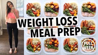 WEIGHT LOSS MEAL PREP FOR WOMEN 1 WEEK IN 1 HOUR [upl. by Neiviv]