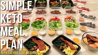 Simple Keto Meal Plan For The Week  Burn Fat and Lose Weight [upl. by Dnalerb]