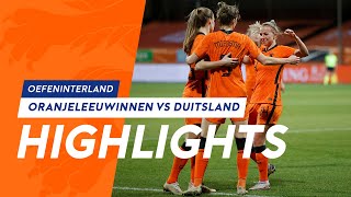 Highlights OranjeLeeuwinnen  Duitsland 2422021 [upl. by Atinehc]