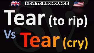 How to Pronounce TEAR Vs TEAR [upl. by Butterfield]