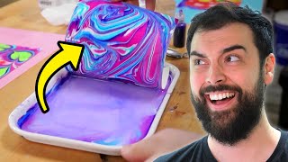 Trying Water Marbling For The First Time [upl. by Ahsekat]