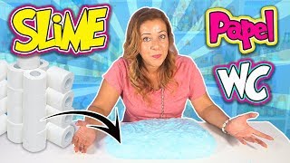 SLIME con PAPEL higiénico  TOILET PAPER SLIME  COMO SE HACE SLIME [upl. by Melania]