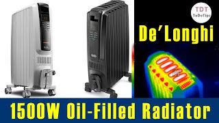 Review of DeLonghi OilFilled Radiator Space Heater Quiet 1500W DeLonghi [upl. by Hebel]