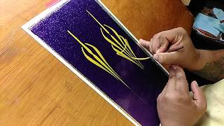 How To Pinstripe Simple Pinstriping Design 4 [upl. by Aissert587]