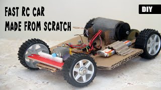 How to make a Simple RC Car with Steering  DIY Remotecontrolled Vehicle [upl. by Mark157]