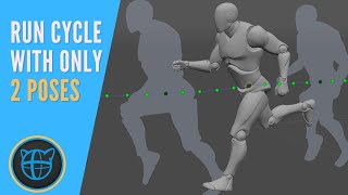 Run cycle in Cascadeur using only two pose and AutoPhysics [upl. by Aerdnac]