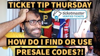 WHAT ARE PRESALE CODES WHERE TO FIND THEM AND HOW TO USE THEM ON TICKETMASTER  TICKET TIP THURSDAY [upl. by Philippa]