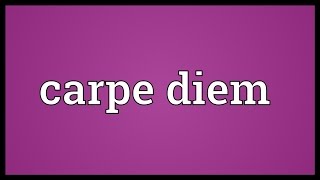 How to Pronounce Carpe Diem CORRECTLY [upl. by Ahseikal210]