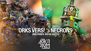 Orks VS Necrons Warhammer 40k Battle Report 2000 Points  The return of Watson [upl. by Ellehsad]