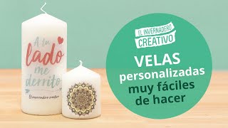 Cómo personalizar velas MUY FÁCIL  How to customize candles [upl. by Claudie960]