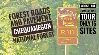 Moose Lake Campground Tour ChequamegonNicolet National Forest Rustic Road [upl. by Possing]