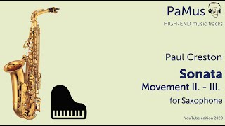 Paul Creston Sonata for saxophone Op19 II and III movement [upl. by Boonie]