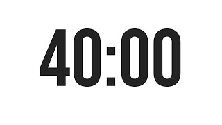 40 MINUTE TIMER  COUNTDOWN TIMER MINIMAL [upl. by Aicargatla271]