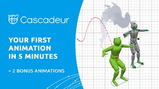 Your first Cascadeur animation in 5 MINUTES 2 bonus animations [upl. by Einnej726]