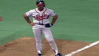 1991 WS Gm7 Smith makes mistake on basepaths [upl. by Yelahc]