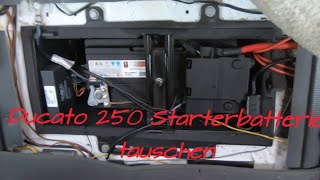 Fiat Ducato 250 Starterbatterie wechseln [upl. by Kinom]