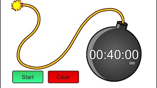 40 MINUTE BOMB TIMER MUSIC AND ALARM [upl. by Entsirhc]