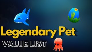 All LEGENDARY Pets VALUE List in Adopt Me Ocean Egg Update NEW [upl. by Pryce]