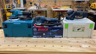 Sander Showdown Bosch Festool and Makita Whos the Best [upl. by Helaina828]