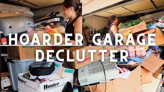 HOARDER GARAGE DECLUTTER  The Ultimate Motivation  Part 1 [upl. by Albina]