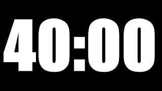 40 MINUTE TIMER  LOUD ALARM ⏰ [upl. by Sil853]