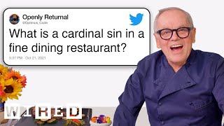 Wolfgang Puck Answers Restaurant Questions From Twitter  Tech Support  WIRED [upl. by Eemyaj592]