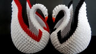 3d origami swan tutorial  DIY Paper Crafts Swan [upl. by Ellenyl112]