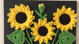 Como hacer un 🌻 girasol 🌻 a crochet paso a paso [upl. by Codel557]