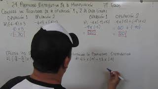 24 PROPIEDAD DISTRIBUTIVA PARA LA MULTIPLICACION 7º GRADO [upl. by Peace978]