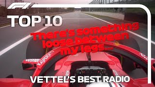 Sebastian Vettels Top 10 Radio Moments in F1 [upl. by Analat]