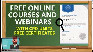 Free Online Courses and Webinars with CPD Units Tutorial [upl. by Soph568]