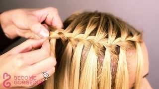 Waterfall Braid Tutorial  Become Gorgeous [upl. by Landahl216]