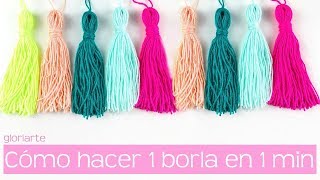 Cómo hacer borlas o flequillos en 1 minuto How to make tassels in 1 minute [upl. by Delorenzo722]