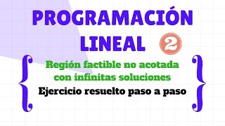 Programación Lineal  Ejercicio resuelto 2 [upl. by Oile]