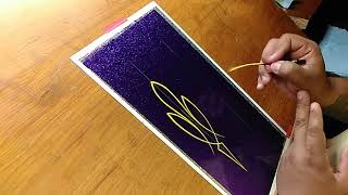 How To Pinstripe Simple Pinstriping Design 3 [upl. by Marlie]