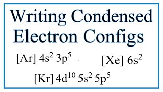 Writing CondensedAbbreviated Electron Configurations [upl. by Stila]