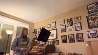 Creston Sonata for Saxophone practice [upl. by Alleram]