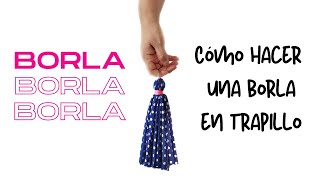 Cómo hacer borlas en trapillo Fácil y rápido😉 Llavero DIY [upl. by Aizirtap]